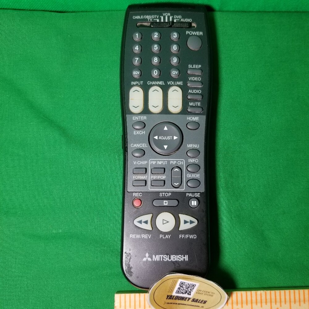 Mitsubishi EUR647003 VCR DVD Combo Universal‎ Remote Control OEM Genuine